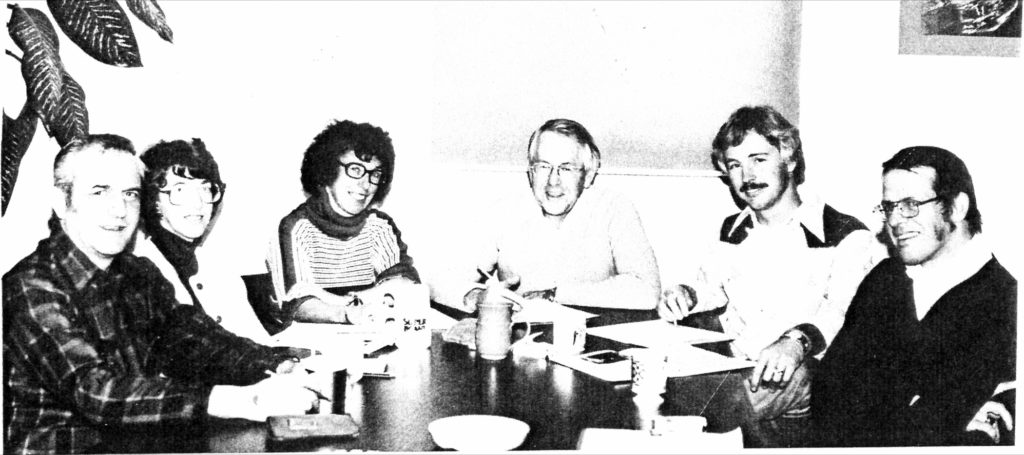 photo - L-R Roy Picard, Rena Fowler, Genny Michaels, Don Hix, George Bagwell, and Dan Comcowich.